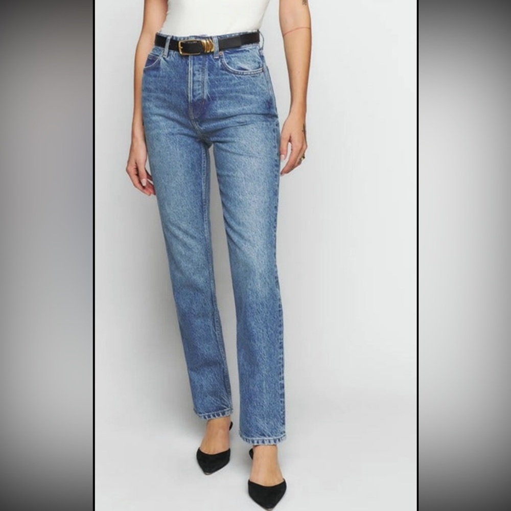 Reformation Cynthia High Rise Straight Jeans